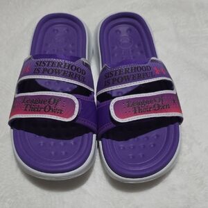 Under Armour Purple and Pink Slide Sandals